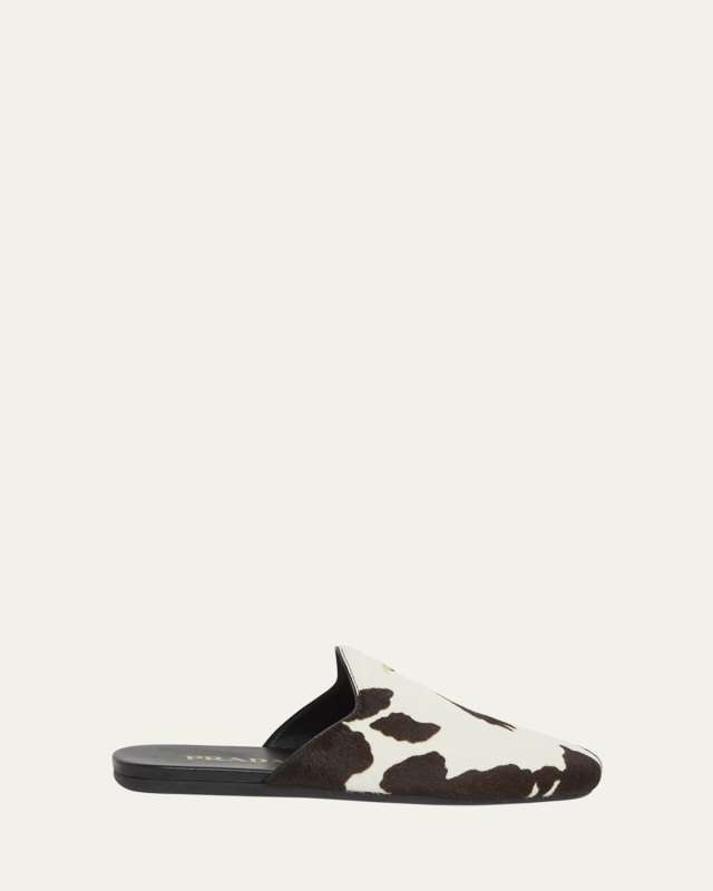 Pony Hair Flat Mules